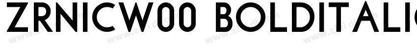 ZrnicW00 BoldItalic字体转换